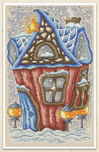 Winter Cottage  cross stitch chart by Artmishka Cross Stitch
